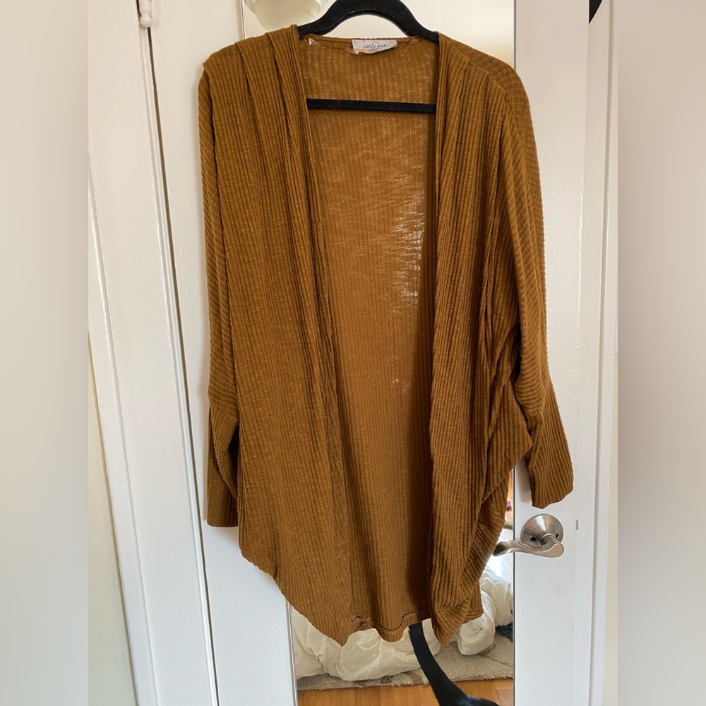 Pumpkin Orange Cocoon Cardigan